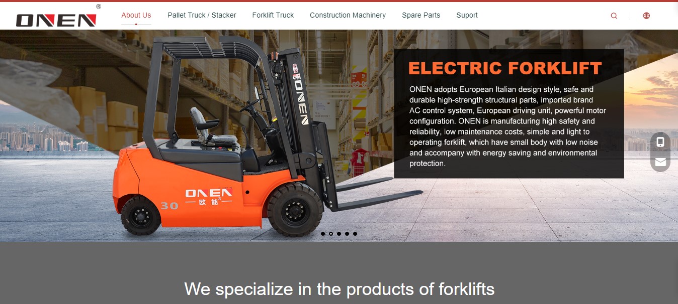 onenforklifts網頁